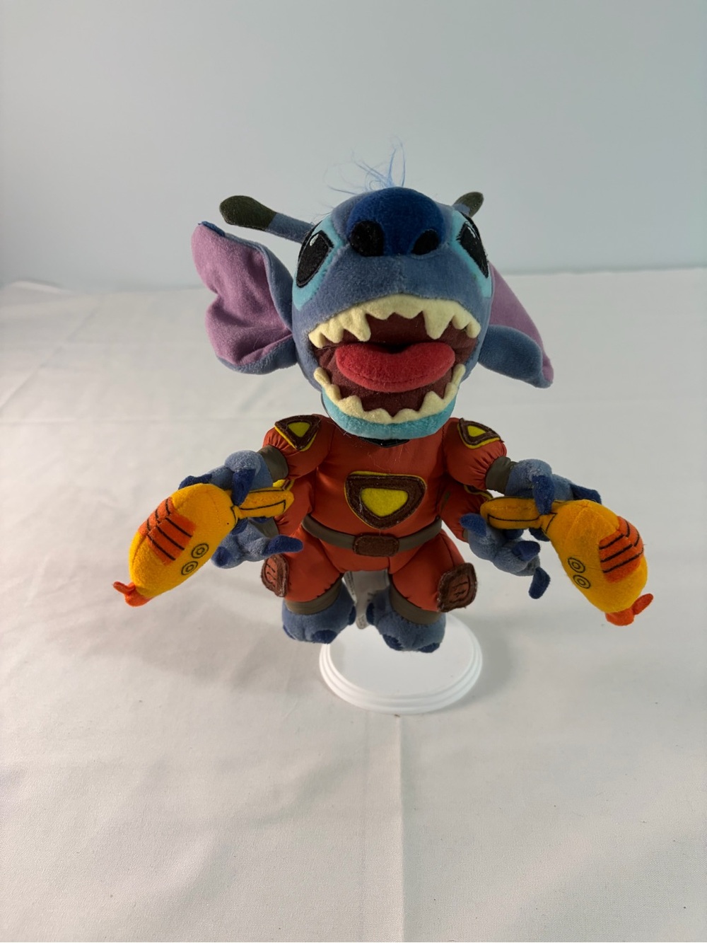 Disney Store  Stitch Alien Plush with Ray guns Small 6-14in 2005 Vintage
